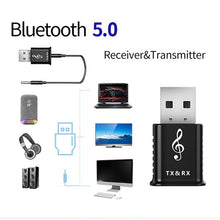 Load image into Gallery viewer, MSD168 2 in 1 Bluetooth Transmitter Receiver Mini 3.5mm AUX Stereo Wireless Bluetooth 5.0 Adapter For Car TV PC MP3