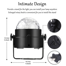 Load image into Gallery viewer, YouOKLight YK2278 3W Sound Activated Party DJ Lighting RBG Disco Ball Strobe Lamp Stage Par Light with 7 Modes, Without Remote Control