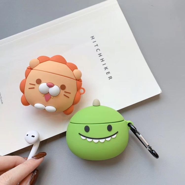 For Apple AirPods 1/2 Generation Universal Wireless Lion And Dinosaur Headphone Holder Bluetooth  Protective Case, Lion