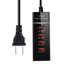 Load image into Gallery viewer, 5V 4.1A 4 USB Ports Charger Adapter with Power Plug Cable, Cable Length: 1.5m, US Plug, US Plug