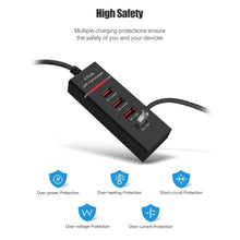 Load image into Gallery viewer, 5V 4.1A 4 USB Ports Charger Adapter with Power Plug Cable, Cable Length: 1.5m, US Plug, US Plug