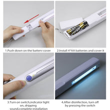 Load image into Gallery viewer, Portable Handheld 3W UV Germicidal Disinfection Lamp Personal Car Travel UV Fast Disinfection Stick, UV Fast Disinfection Stick