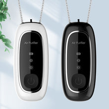 Load image into Gallery viewer, KY100A Portable Negative Ion Air Purifier Neck Hanging Air Purifier, Rectangle White, Rectangle Black