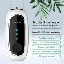 Load image into Gallery viewer, KY100A Portable Negative Ion Air Purifier Neck Hanging Air Purifier, Rectangle White, Rectangle Black