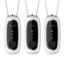 Load image into Gallery viewer, KY100A Portable Negative Ion Air Purifier Neck Hanging Air Purifier, Rectangle White, Rectangle Black