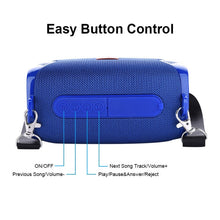 Load image into Gallery viewer, T&amp;G TG532 10W Wireless Bluetooth Speaker Waterproof Portable Outdoor Mini Column Box Loudspeaker with FM Radio
