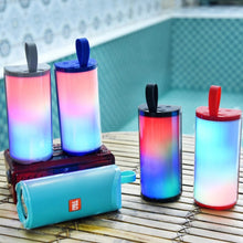 Load image into Gallery viewer, T&amp;G TG169 LED Portable Bluetooth Speaker Outdoor Waterproof Subwoofer 3D Stereo Mini wireless Loudspeaker Support AUX FM TF card