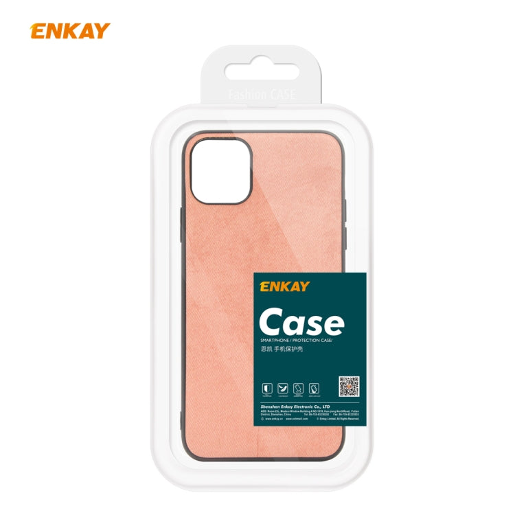 For iPhone 11 Pro ENKAY ENK-PC029 Business Series Fabric Texture PU Leather + TPU Soft Slim Case Cover, For iPhone 11 Pro