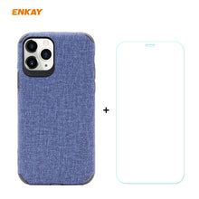Load image into Gallery viewer, For iPhone 11 Pro ENKAY ENK-PC0322 2 in 1 Business Series Denim Texture PU Leather + TPU Soft Slim Case Cover ＆ 0.26mm 9H 2.5D Tempered Glass Film, For iPhone 11 Pro