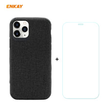 Load image into Gallery viewer, For iPhone 11 Pro ENKAY ENK-PC0322 2 in 1 Business Series Denim Texture PU Leather + TPU Soft Slim Case Cover ＆ 0.26mm 9H 2.5D Tempered Glass Film, For iPhone 11 Pro
