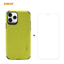Load image into Gallery viewer, For iPhone 11 Pro ENKAY ENK-PC0322 2 in 1 Business Series Denim Texture PU Leather + TPU Soft Slim Case Cover ＆ 0.26mm 9H 2.5D Tempered Glass Film, For iPhone 11 Pro