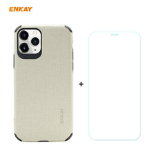 Load image into Gallery viewer, For iPhone 11 Pro ENKAY ENK-PC0322 2 in 1 Business Series Denim Texture PU Leather + TPU Soft Slim Case Cover ＆ 0.26mm 9H 2.5D Tempered Glass Film, For iPhone 11 Pro