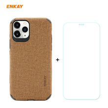 Load image into Gallery viewer, For iPhone 11 Pro ENKAY ENK-PC0322 2 in 1 Business Series Denim Texture PU Leather + TPU Soft Slim Case Cover ＆ 0.26mm 9H 2.5D Tempered Glass Film, For iPhone 11 Pro