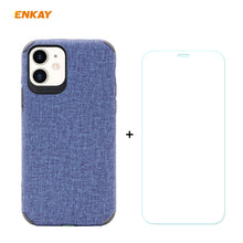 Load image into Gallery viewer, For iPhone 11 ENKAY ENK-PC0312 2 in 1 Business Series Denim Texture PU Leather + TPU Soft Slim Case Cover ＆ 0.26mm 9H 2.5D Tempered Glass Film, For iPhone 11