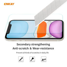 Load image into Gallery viewer, For iPhone 11 ENKAY ENK-PC0312 2 in 1 Business Series Denim Texture PU Leather + TPU Soft Slim Case Cover ＆ 0.26mm 9H 2.5D Tempered Glass Film, For iPhone 11