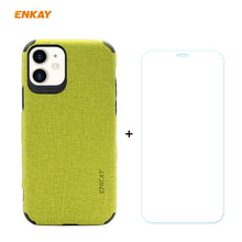 Load image into Gallery viewer, For iPhone 11 ENKAY ENK-PC0312 2 in 1 Business Series Denim Texture PU Leather + TPU Soft Slim Case Cover ＆ 0.26mm 9H 2.5D Tempered Glass Film, For iPhone 11