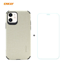 Load image into Gallery viewer, For iPhone 11 ENKAY ENK-PC0312 2 in 1 Business Series Denim Texture PU Leather + TPU Soft Slim Case Cover ＆ 0.26mm 9H 2.5D Tempered Glass Film, For iPhone 11