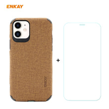 Load image into Gallery viewer, For iPhone 11 ENKAY ENK-PC0312 2 in 1 Business Series Denim Texture PU Leather + TPU Soft Slim Case Cover ＆ 0.26mm 9H 2.5D Tempered Glass Film, For iPhone 11