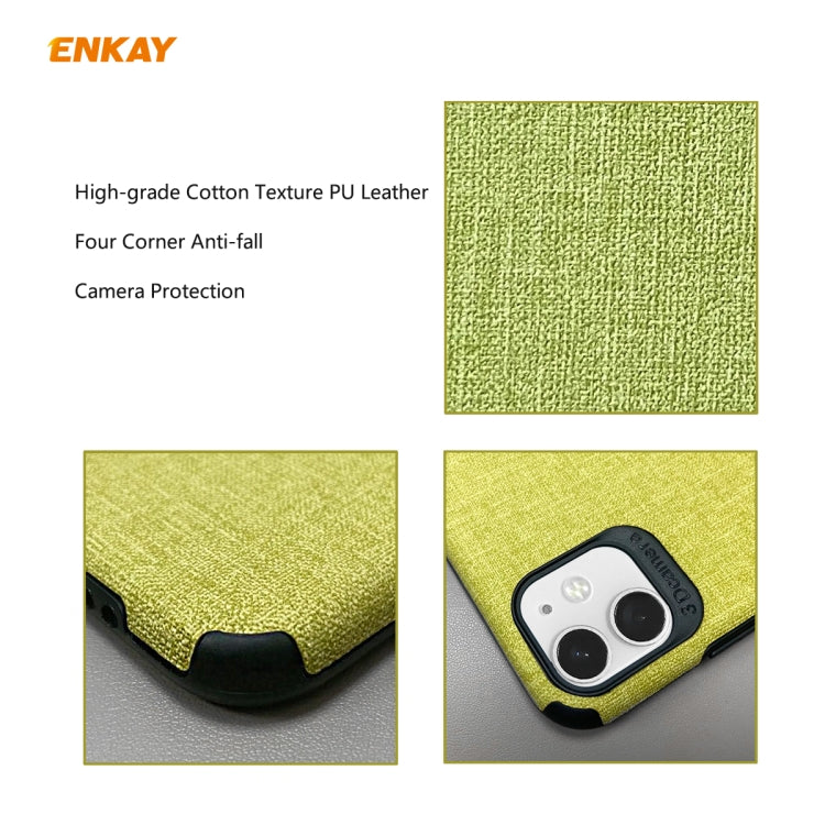 For iPhone 11 ENKAY ENK-PC031 Business Series Denim Texture PU Leather + TPU Soft Slim Case Cover, For iPhone 11