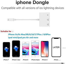 Load image into Gallery viewer, ZS-KL21820 3 in 1 8 Pin to 8 Pin Charging Port + 8 Pin Earphone Jack + 3.5mm Earphone Jack Earphone Adapter Adapter