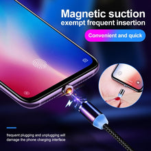 Load image into Gallery viewer, USB to 8 Pin Magnetic Metal Connector Nylon Two-color Braided Magnetic Charging Cable, Cable Length: 1m, 8 Pin