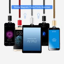 Load image into Gallery viewer, USB to 8 Pin Magnetic Metal Connector Nylon Two-color Braided Magnetic Charging Cable, Cable Length: 1m, 8 Pin