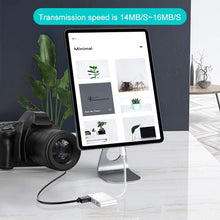 Load image into Gallery viewer, ZS-S1852 6 in 1 3 USB Female to 8 Pin Male OTG Camera Card Reader Adapter with SD &amp; TF Card &amp; 8 Pin Charging Interface, Support All iOS System