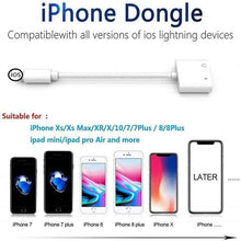 Load image into Gallery viewer, ZS-KL21804 2 in 1 8 Pin to 3.5mm Audio + 8 Pin Charging Interface, Earphone Adapter, Suitable for All IOS Systems