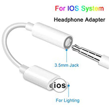 Load image into Gallery viewer, Zs-kl21836 2 PCS 8 Pin to 3.5mm Earphone Adapter Audio Adapter, Support All iOS System