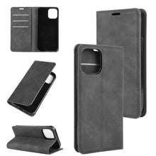Load image into Gallery viewer, For iPhone 12 6.1 inch Retro-skin Business Magnetic Suction Leather Case with Holder &amp; Card Slots &amp; Wallet, For iPhone 12 / 12 Pro