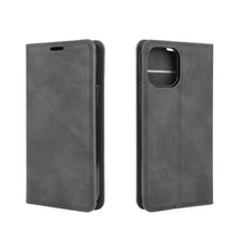 Load image into Gallery viewer, For iPhone 12 6.1 inch Retro-skin Business Magnetic Suction Leather Case with Holder &amp; Card Slots &amp; Wallet, For iPhone 12 / 12 Pro