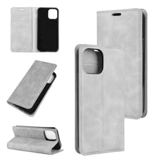Load image into Gallery viewer, For iPhone 12 6.1 inch Retro-skin Business Magnetic Suction Leather Case with Holder &amp; Card Slots &amp; Wallet, For iPhone 12 / 12 Pro