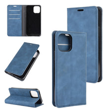 Load image into Gallery viewer, For iPhone 12 6.1 inch Retro-skin Business Magnetic Suction Leather Case with Holder &amp; Card Slots &amp; Wallet, For iPhone 12 / 12 Pro
