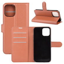 Load image into Gallery viewer, For iPhone 12 6.1 inch Litchi Texture Horizontal Flip Protective Case with Holder &amp; Card Slots &amp; Wallet, For iPhone 12 / 12 Pro