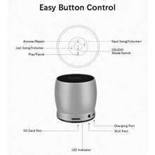 Load image into Gallery viewer, EWA A150 Portable Mini Bluetooth Speaker Wireless Hifi Stereo Strong Bass Music Boom Box Metal Subwoofer, Support Micro SD Card &amp; 3.5mm AUX