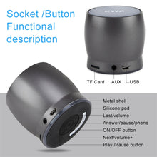Load image into Gallery viewer, EWA A150 Portable Mini Bluetooth Speaker Wireless Hifi Stereo Strong Bass Music Boom Box Metal Subwoofer, Support Micro SD Card &amp; 3.5mm AUX