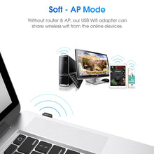 Load image into Gallery viewer, EDUP EP-AC1651 USB WIFI Adapter 650Mbps Dual Band 5G/2.4GHz External Wireless Network Card Wifi Dongle Receiver for Laptop Windows MacOS