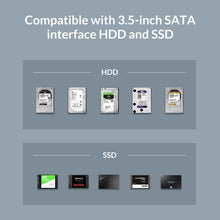 Load image into Gallery viewer, ORICO 6139C3-G2 3.5 inch Transparent USB3.1 Gen2 Type-C Hard Drive Dock