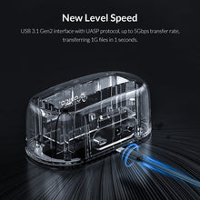 Load image into Gallery viewer, ORICO 6139C3-G2 3.5 inch Transparent USB3.1 Gen2 Type-C Hard Drive Dock