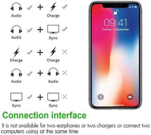 Load image into Gallery viewer, ZS-S1802 2 in 1 8 Pin Male to 8 Pin Charging + 8 Pin Audio Female Connector Earphone Adapter, Support Calls &amp; Wire Control, Compatible with All IOS System