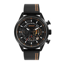 Load image into Gallery viewer, SANDA 5010P Six-Pin Cool Big Dial Waterproof Three-Eye Men Watch Leather Strap Fashion Trend Men Watch