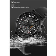 Load image into Gallery viewer, SANDA 5010P Six-Pin Cool Big Dial Waterproof Three-Eye Men Watch Leather Strap Fashion Trend Men Watch