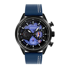 Load image into Gallery viewer, SANDA 5010P Six-Pin Cool Big Dial Waterproof Three-Eye Men Watch Leather Strap Fashion Trend Men Watch