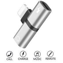Load image into Gallery viewer, Zs-18182 2 PCS 2 in 1 8 Pin Male to 8 Pin Charging + 8 Pin Audio Female Connector Earphone Adapter, Supports Call &amp; Volume Control, Compatible with IOS 13 System