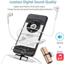 Load image into Gallery viewer, Zs-18182 2 PCS 2 in 1 8 Pin Male to 8 Pin Charging + 8 Pin Audio Female Connector Earphone Adapter, Supports Call &amp; Volume Control, Compatible with IOS 13 System