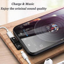 Load image into Gallery viewer, Zs-18182 2 PCS 2 in 1 8 Pin Male to 8 Pin Charging + 8 Pin Audio Female Connector Earphone Adapter, Supports Call &amp; Volume Control, Compatible with IOS 13 System