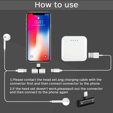Load image into Gallery viewer, Zs-18182 2 PCS 2 in 1 8 Pin Male to 8 Pin Charging + 8 Pin Audio Female Connector Earphone Adapter, Supports Call &amp; Volume Control, Compatible with IOS 13 System