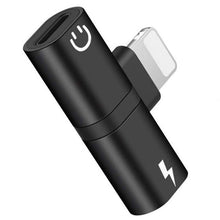 Load image into Gallery viewer, Zs-18182 2 PCS 2 in 1 8 Pin Male to 8 Pin Charging + 8 Pin Audio Female Connector Earphone Adapter, Supports Call &amp; Volume Control, Compatible with IOS 13 System