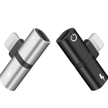 Load image into Gallery viewer, Zs-18182 2 PCS 2 in 1 8 Pin Male to 8 Pin Charging + 8 Pin Audio Female Connector Earphone Adapter, Supports Call &amp; Volume Control, Compatible with IOS 13 System