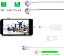 Load image into Gallery viewer, ZS-S1801 2 in 1 8 Pin Male to 8 Pin Charging + 8 Pin Audio Female Connector Earphone Adapter, Support Calls, Compatible with IOS 13 System